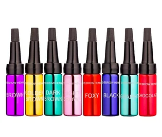 Набір хни для брів Ekko Beauty, 8 відтінків