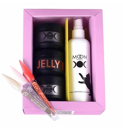 Лімітований набір Moon Full #1: Poly Gel 07, Poly Gel 08, Jelly Gel 21, Prep & Cleanser 3-в-1