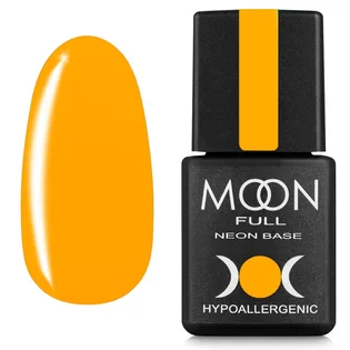 Неонова база Moon Full Rubber Base Neon #04, яскраво оранжева, в баночці, 8 мл