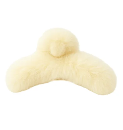 Fluffy Hair Claw, white