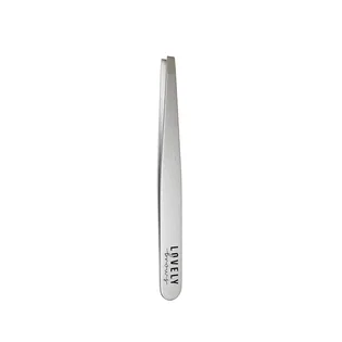 Straight Brow Tweezers Lovely Brows, silver