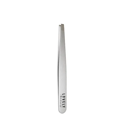 Straight Brow Tweezers Lovely Brows, silver