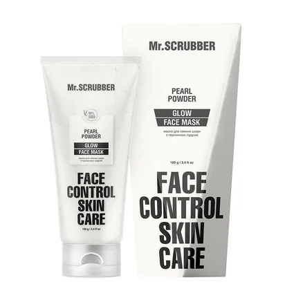 Maska rozświetlająca do twarzy Mr.Scrubber Glow Face Control, z pudrem perłowym, 100 g