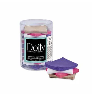 Серветки Doily, зі спанбонду, в тубусі, різнокольорові, 6×6 см, 400 шт