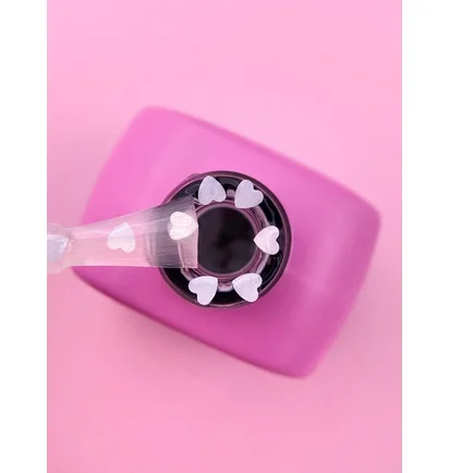 Top do lakieru hybrydowego bez warstwy lepkiej Luna Moon Romantic White, 13 ml