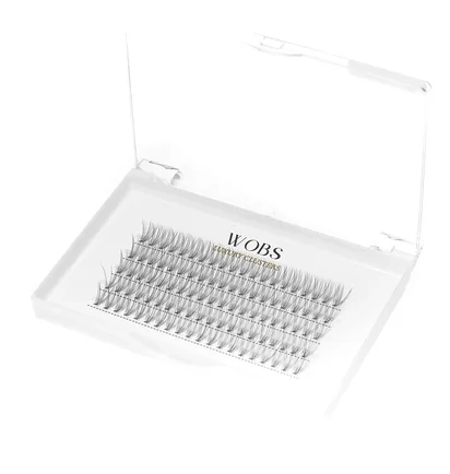 False Cluster Lashes WoBs Crease Cross 10D, thickness 0.07, length 12 mm, 100 pcs