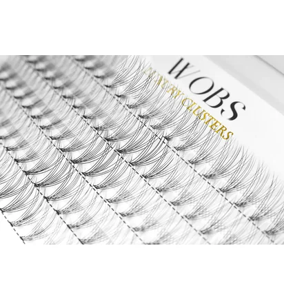 False Cluster Lashes WoBs Crease Cross 10D, thickness 0.07, length 12 mm, 100 pcs