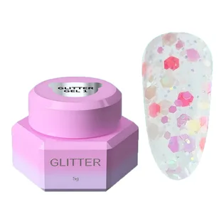 Блискітки для нігтів YouAreCute Glitter Gel, #1, 5г