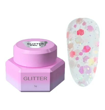 Блискітки для нігтів YouAreCute Glitter Gel, #1, 5г