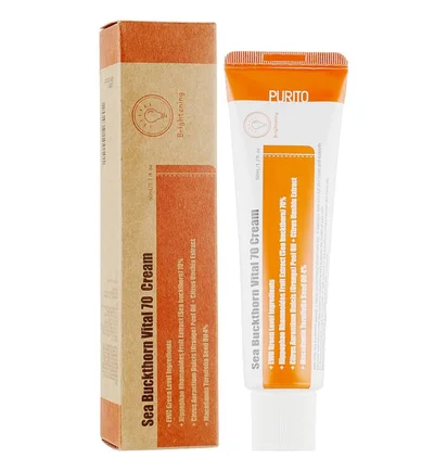 Крем для обличчя Purito Seoul Sea Buckthorn Vital 70 Cream, з обліпихою та мандаринами, 50 мл