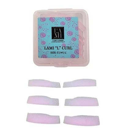 Валики для ламінування вій Lami Lashes L Curl, рожеві, 3 пари