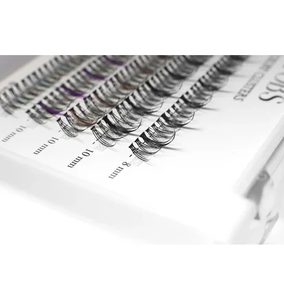 Накладні пучкові вії WoBs Fairy Lashes 20D, товщина 0.07, довжина 8-10 мм, Mix Color, 200 шт