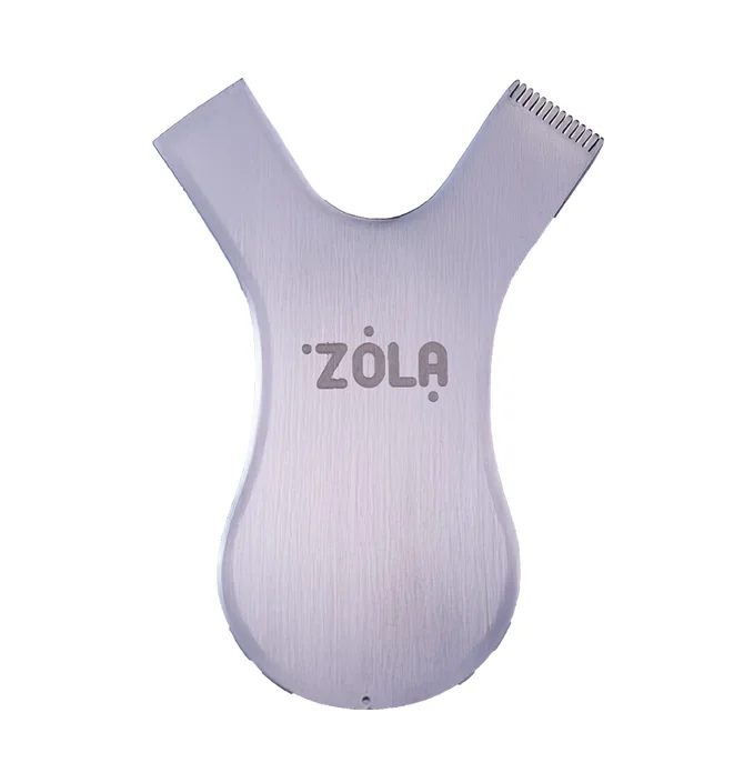Aplikator-grzebyk ZOLA, metalowy, do laminacji rzęs, srebrny