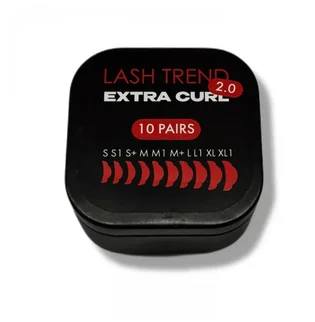 Набір валиків для ламінування вій Lash Trend Extra Curl 2.0, розмір S/S1/S+/M/M1/M+/L/L1/XL/XL1 з компенсаторами, 10 пар