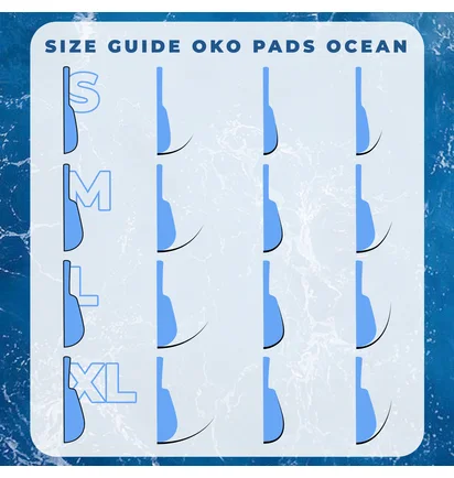 Набір валиків для ламінування вій OKO Lash&Brow Ocean, розмір S/M/L/XL, 4 пари