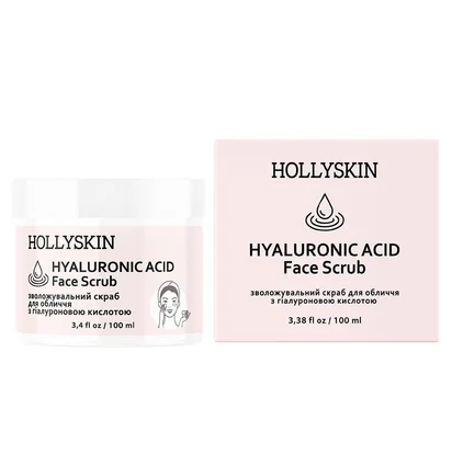 Скраб для обличчя HollySkin Hyaluronic Acid Face Scrub, 100 мл