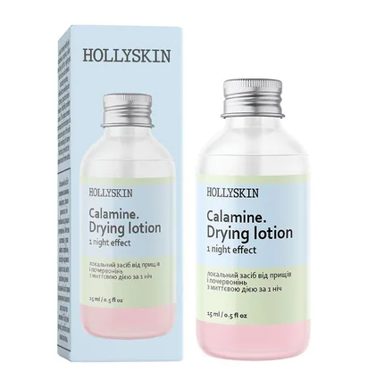 Засіб від прищів та почервоніння HollySkin Calamine Drying Lotion, 15 мл
