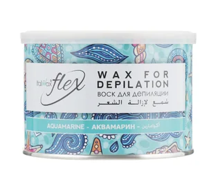 Теплий віск у банці Italwax Flex, Aquamarine (Аквамарин), 400 г