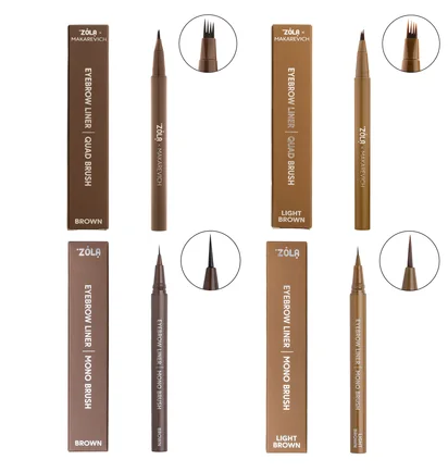 Liner do brwi ZOLA z pędzelkiem mono, Brown