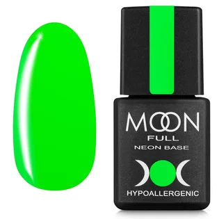 Неонова база Moon Full Rubber Base Neon #03, світло-зелена, в баночці, 8 мл