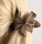 Краб для волосся Квіточка, темно-коричневий