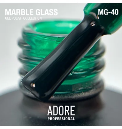 Гель-лак для вітражного покриття нігтів Adore Professional Marble Glass MG-40 Amazonite, 8 мл