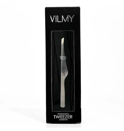 Angled Brow Tweezers Vilmy SW, silver