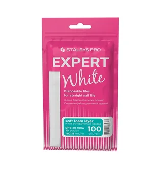 Replacement White Files Staleks, straight, soft-based, 100 grit