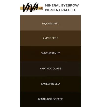 Brow Tattoo Pigment Viva Mineral 6/M, Black Coffee, 6 ml
