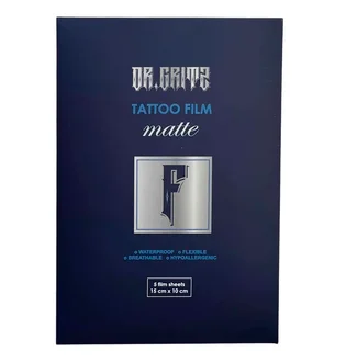 Матова захисна плівка-конверт для тату Dr. Gritz Tattoo Film Premium Edition Matte Small 10×15 см, 5 шт