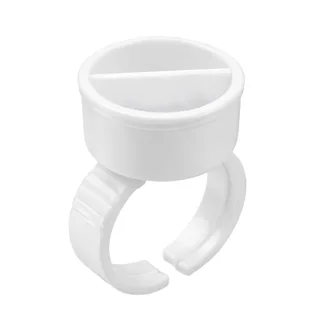 Glue Ring, with two compartments, white, 17 mm