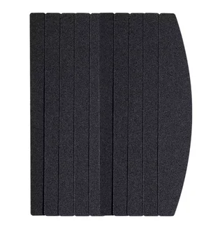 Adhesive Abrasive Nail File Refill, for curved base, 180×27 mm, 180 grit, black, 100 pcs