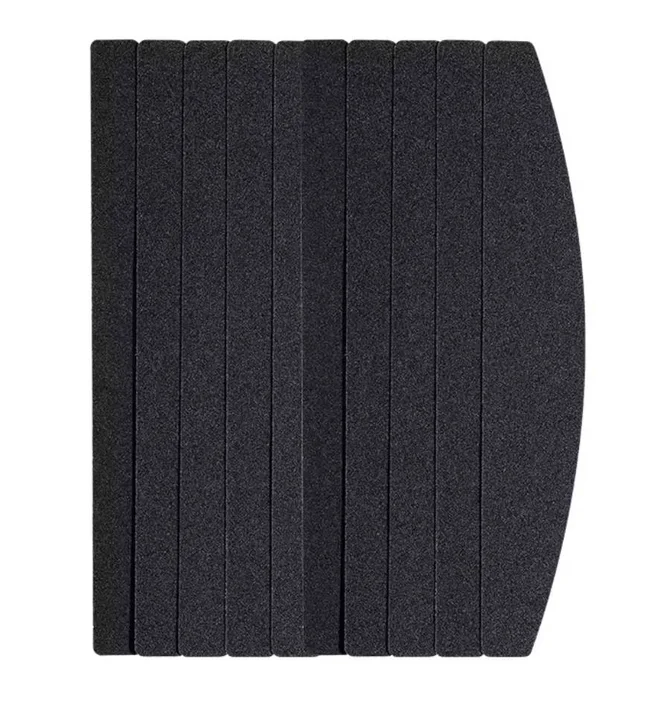Adhesive Abrasive Nail File Refill, for curved base, 180×27 mm, 180 grit, black, 100 pcs