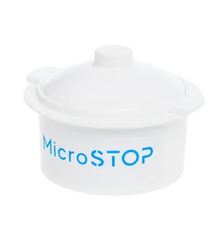 Pojemnik do sterylizacji i dezynfekcji narzędzi do manicure MicroSTOP, biały, 120 ml