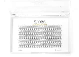 Накладні пучкові вії WoBs Crease Cross 10D, товщина 0.07, довжина 12 мм, 100 шт