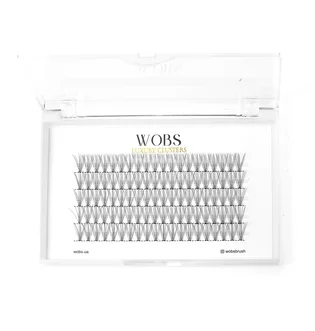 False Cluster Lashes WoBs Crease Cross 10D, thickness 0.07, length 12 mm, 100 pcs