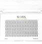 False Cluster Lashes WoBs Crease Cross 10D, thickness 0.07, length 12 mm, 100 pcs