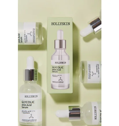 Сироватка для обличчя HollySkin Glycolic AHA Acid Serum, 30 мл