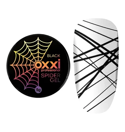 Гель-фарба Oxxi Spider Gel, чорна, 5 мл