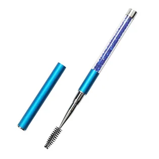Szczoteczka do brwi i rzęs w etui Diamond, niebieska