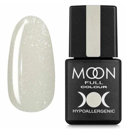 Кольорова база Moon Full для нігтів Barbie Color Rubber Base #01, ванільний з дрібним шиммером, 8 мл