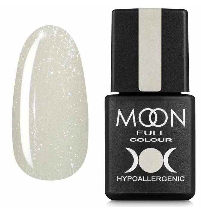Кольорова база Moon Full для нігтів Barbie Color Rubber Base #01, ванільний з дрібним шиммером, 8 мл