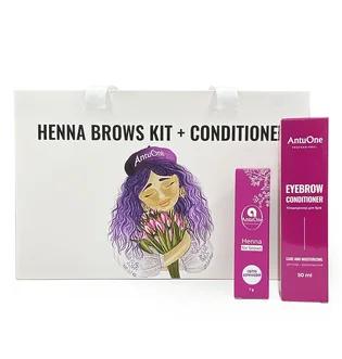Набір AntuOne хна для брів + кондиціонер Henna Brow Kit, 7 г