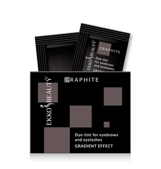 Краска-тинт для бровей и ресниц Ekko Beauty Gradient Effect, Graphite, 3 мл