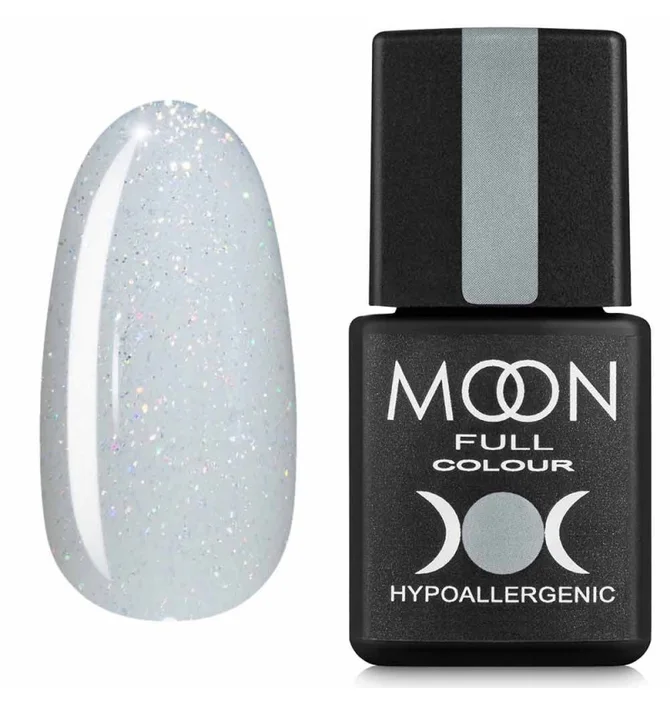 Lakier hybrydowy Moon Full Opal Color #507, półprzezroczysty z drobnym złotym shimmerem, 8 ml