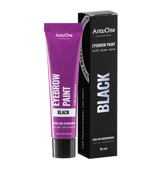 Фарба для брів з алоє AntuOne Black, 15 мл
