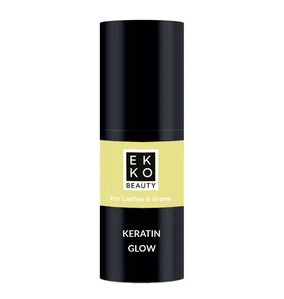Preparat pielęgnacyjny z keratyną do brwi i rzęs Ekko Beauty Keratin Glow, 10 ml