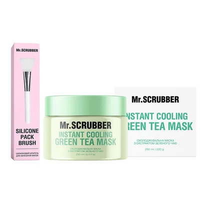 Охолоджувальна маска для обличчя Mr.Scrubber Instant Cooling Green Tea Mask, з екстрактом зеленого чаю, 250 мл