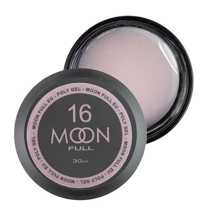 Poligel do przedłużania Moon Full #16, biała czekolada ze shimmerem, 30 ml