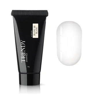 Акригель для наращивания ногтей Trendy Nails, Blanc de Blanc, HEMA/TPO free, 30 г